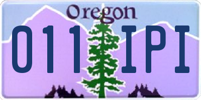 OR license plate 011IPI