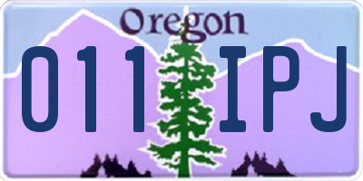 OR license plate 011IPJ