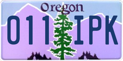 OR license plate 011IPK