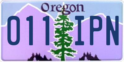 OR license plate 011IPN