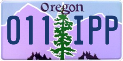 OR license plate 011IPP