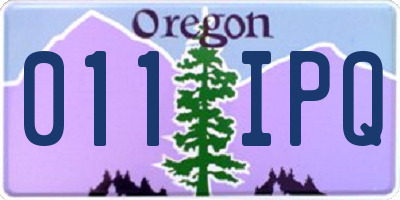 OR license plate 011IPQ