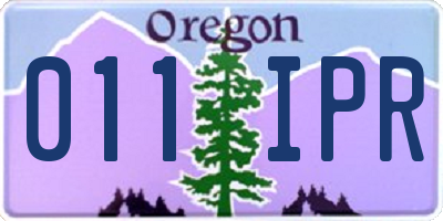 OR license plate 011IPR