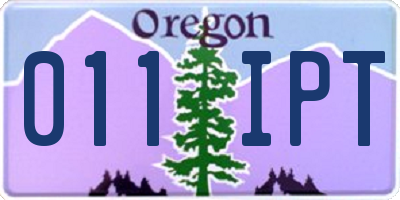 OR license plate 011IPT