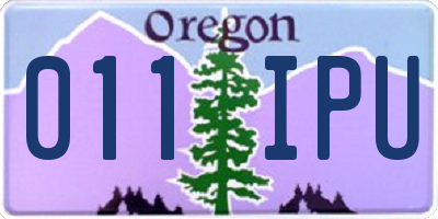 OR license plate 011IPU