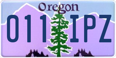 OR license plate 011IPZ