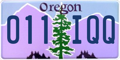 OR license plate 011IQQ