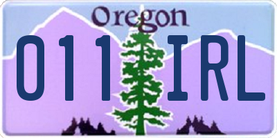 OR license plate 011IRL