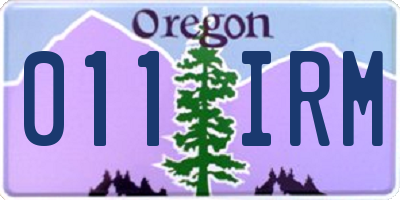 OR license plate 011IRM