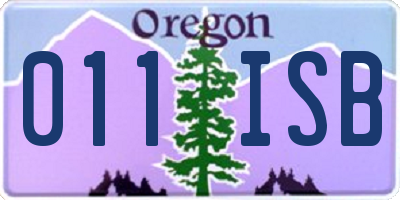 OR license plate 011ISB