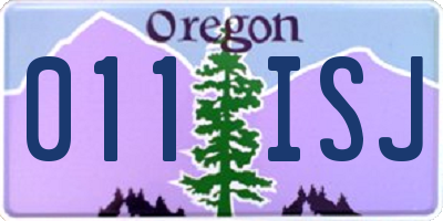 OR license plate 011ISJ