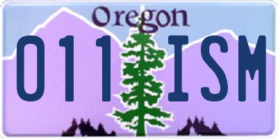 OR license plate 011ISM