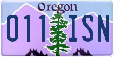 OR license plate 011ISN