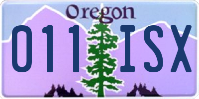 OR license plate 011ISX