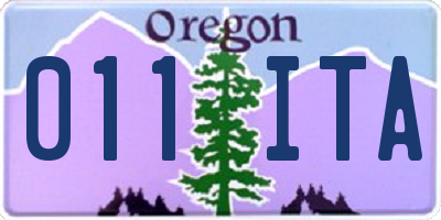 OR license plate 011ITA