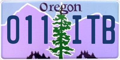 OR license plate 011ITB
