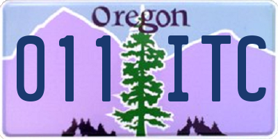 OR license plate 011ITC