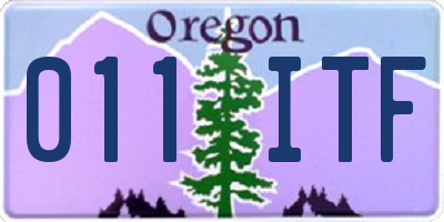 OR license plate 011ITF