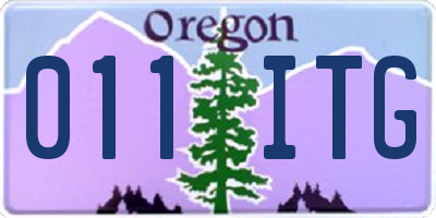 OR license plate 011ITG