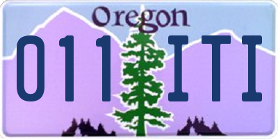 OR license plate 011ITI