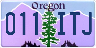 OR license plate 011ITJ