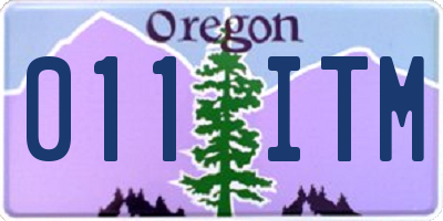 OR license plate 011ITM