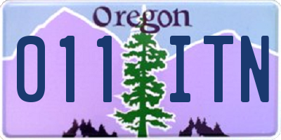 OR license plate 011ITN