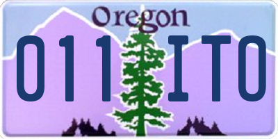 OR license plate 011ITO