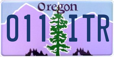 OR license plate 011ITR