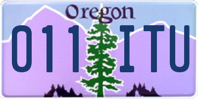 OR license plate 011ITU