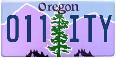 OR license plate 011ITY