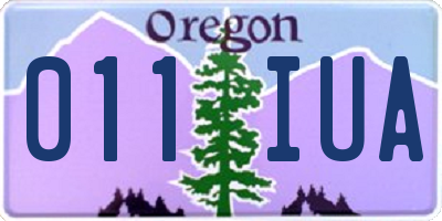 OR license plate 011IUA