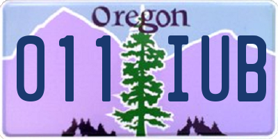 OR license plate 011IUB