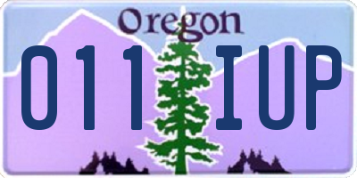 OR license plate 011IUP