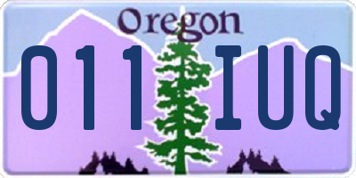 OR license plate 011IUQ