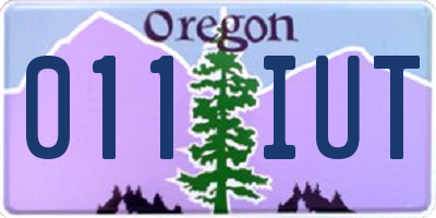 OR license plate 011IUT