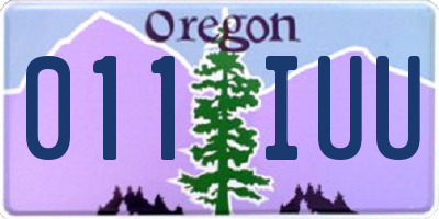 OR license plate 011IUU