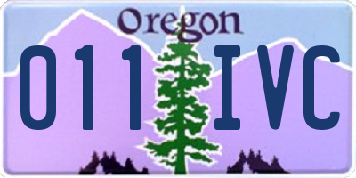 OR license plate 011IVC