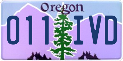 OR license plate 011IVD