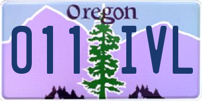 OR license plate 011IVL
