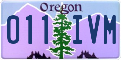 OR license plate 011IVM