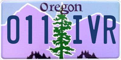 OR license plate 011IVR