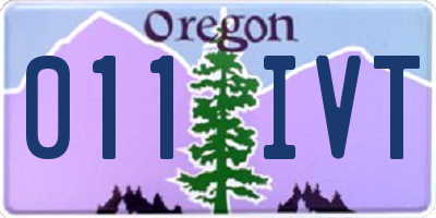 OR license plate 011IVT