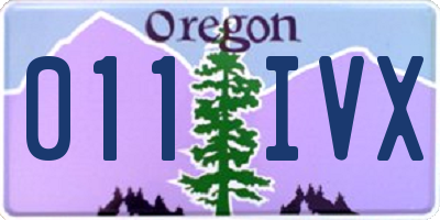 OR license plate 011IVX
