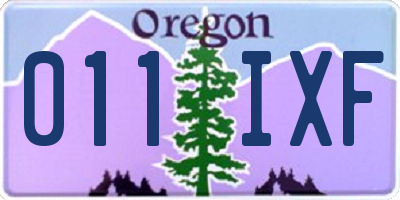 OR license plate 011IXF