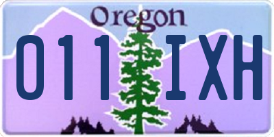 OR license plate 011IXH