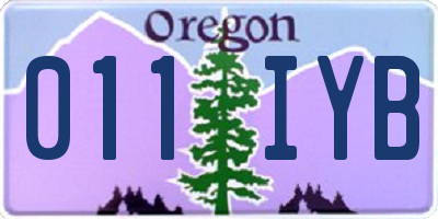 OR license plate 011IYB