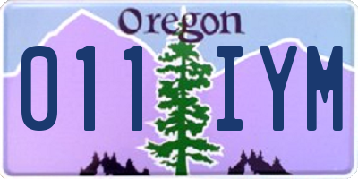 OR license plate 011IYM