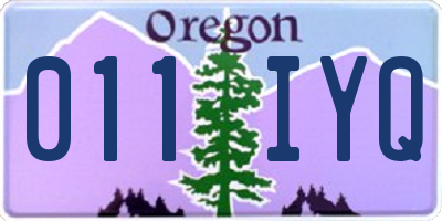OR license plate 011IYQ