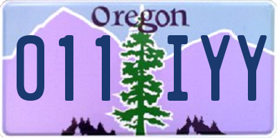 OR license plate 011IYY